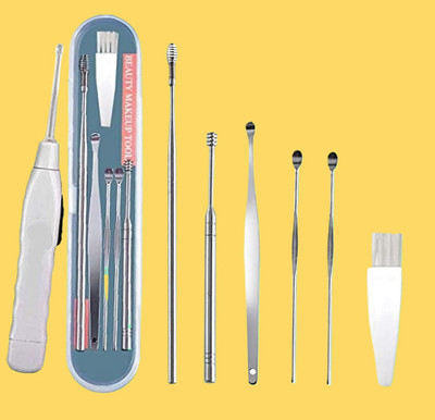 BZILO Ear Cleaner Tool Set with Flashlight Storage Box Ear Wax Remover Tool Kit A_50(1 g, Set of 1)
