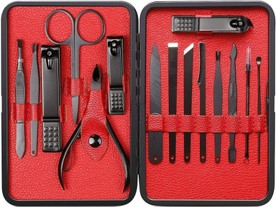 feelhigh 12 in 1 Manicure Pedicure kit with Leather Case(300 g, Set of 1)