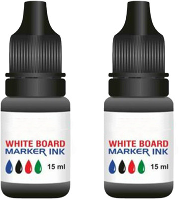 Eduway WhiteBoard 15 ml Marker Ink |Compatible With All White board Marker (Pack of 2) 15 ml Marker Refill(Black)