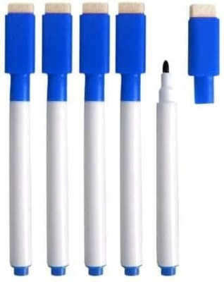 KRYTONE 4PCS blue Magnetic Whiteboard Pen Erasable Marker Office(Set of 4, Blue)