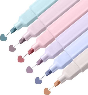 AMEEDARSHAN highlighters(Set of 6, Multicolor)