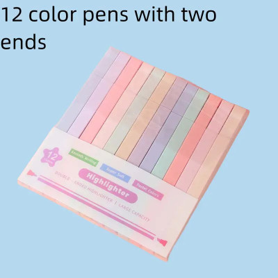 Wengonvila Aesthetic Cute Highlighter Pen, Bible Highlighters and Pens No Bleed(Set of 12, Multicolor)