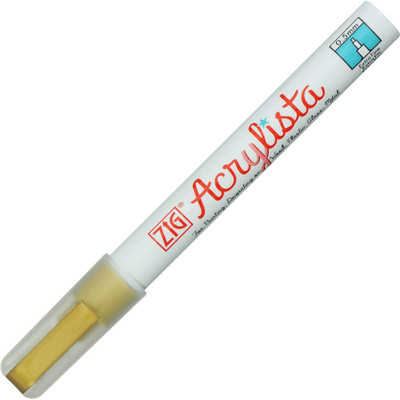 Zig Acrylista Ultra Fine Tip 0.5mm 101 Gold Acrylic Marker Made in Japan(Set of 1, Gold)