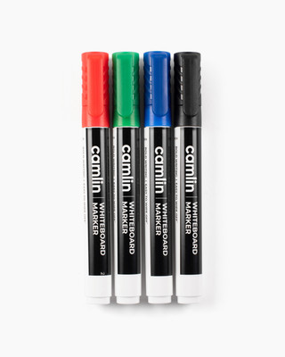 Camlin White Board Marker Pen(Set of 4, Black, Blue, Red, Green)