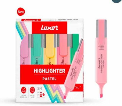 LUXOR pastel highlighter 5 pcs(Set of 5, Multicolor)