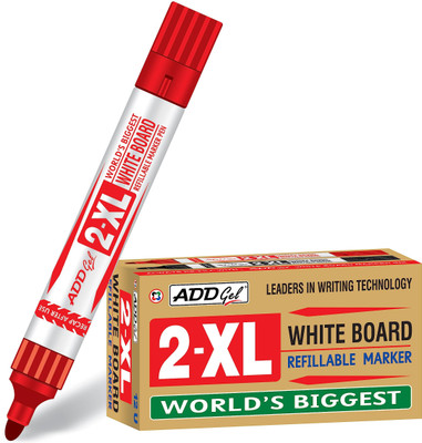 Add Gel 2XL WHITEBOARD MARKER(Set of 12, Red)