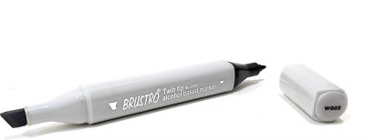 BRuSTRO Twin Tip Based Marker Warm Grey 3(Set of 1, Warm Grey 3)