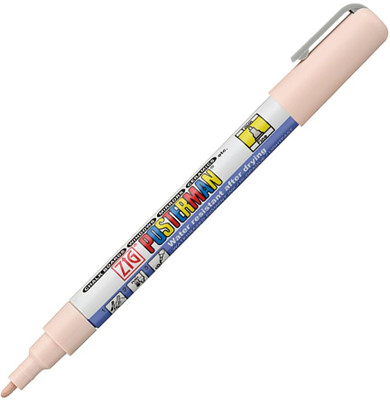 Zig Posterman Waterproof Chalk Marker (PMA-20/711) NATURAL BEIGE 1 mm Fine Tip(Set of 1, NATURAL BEIGE COLOR MADE IN JAPAN)