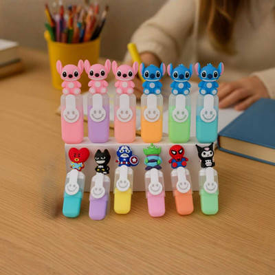 Bella n Bloom Premium Highlighter Set with Cute Designs – 12 Pcs(Set of 24, Multicolor)