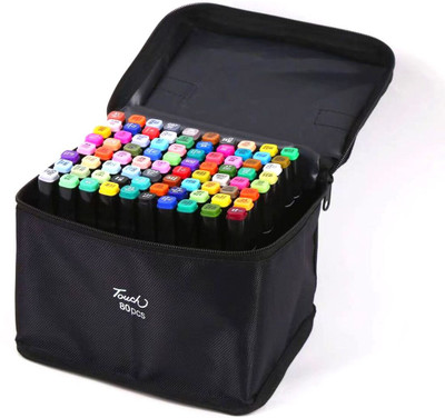 SYGA Graphic Marker Pen, Sketch Marker Set for Highlighting Underlining (80)(Set of 80, Multicolor)