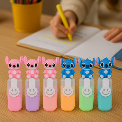 Bella n Bloom Premium Highlighter Set with Kids Designs – 12 Pcs(Set of 6, Multicolor)