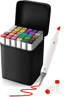 Wynhard Color Marker set 30 Pcs Alcohol Marker Pen Set Dual Colour Markers pen(Set of 30, Multicolor)