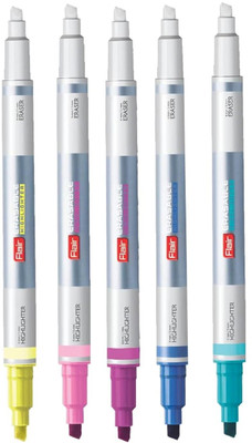 FLAIR Creative Erasable Highlighter Set Of 5 With Glue Drops(Set of 5, Multicolor)