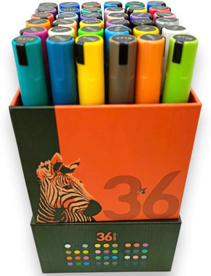 CHROME Ulebbe 36 Color Acrylic Marker(Set of 36, Multicolor)