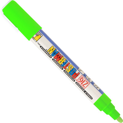 Zig POSTERMAN PAINT MARKER 2MM Glass Plastic Metal Wood Stone Effective On Surfaces(Set of 1, FLUORESCENT GREEN)