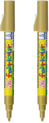 Zig Fabricolor Marker PFC-20/101(Set of 2, Gold)