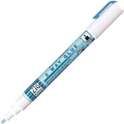 Zig 2 WAY GLUE Squeeze & Roll 2mm MSB-20M pack of 2(Set of 2, CLEAR)
