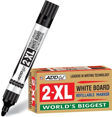 Add Gel 2XL WHITEBOARD MARKER(Set of 12, Black)