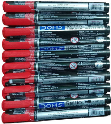 DOMS refilo marker(Set of 10, Red)