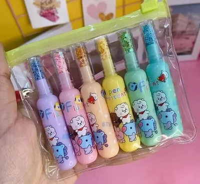 SSDN Traders Cartoon Highlighter(Set of 6, Multicolor)