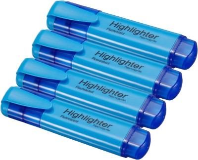 53 Arts Highlighter Pen, Pack of 4 (blue)(Set of 4, Blue)