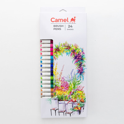 Camel Brush Pen 24 shades(Set of 24, Multicolor)