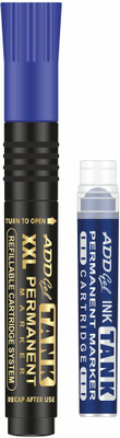 Add Gel TANK PERMANENT MARKER AND CARTRIDGE COMBO PACK BLUE INK(Set of 10, Blue)