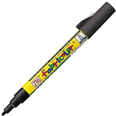 Zig Fabricolor Marker PFC-20 010(Set of 1, Black)