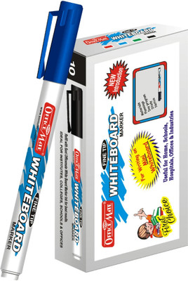 Soni Officemate Slim Whiteboard Marker - Pack of 10 Blue Color(Set of 1, Blue)