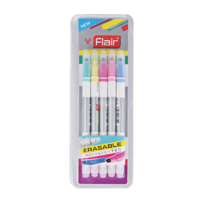 Flair Creative Erasable Highlighter(Set of 5, Multicolor)