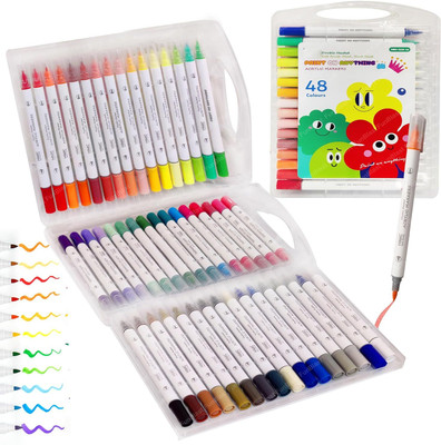 FunBlast Acrylic Marker Colors set – Set of 48 Color(Set of 48, Multicolor)