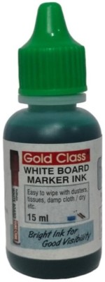 GoldClass White Board Marker Ink Pack of 6. Easily refillable Office (Green) 15 ml Marker Refill(Green)