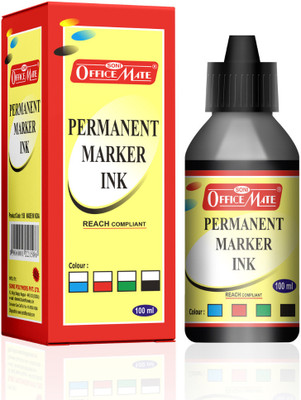 Soni Officemate Permanent Marker Refill Black Ink 100 ml – Pack of 10 100 ml Marker Refill(Black)