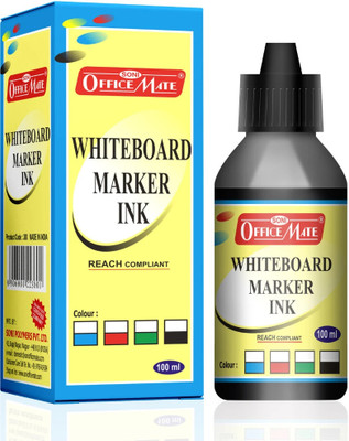 Soni Officemate White Board Marker Refill Ink 100 ml – Pack of 10 100 ml Marker Refill(Black)