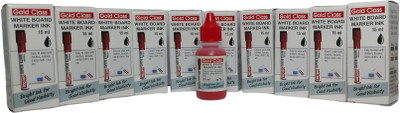 GoldClass Gold class Permanent Marker Ink Pack of 10 15 ml Marker Refill(Red)