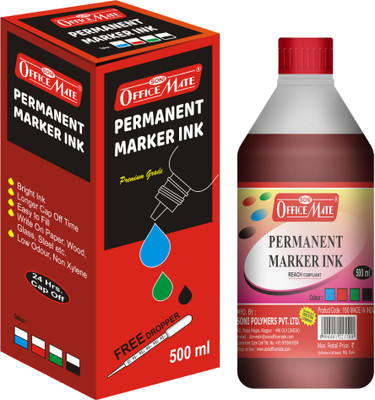 Soni Officemate Permanent Marker Ink Red Color - Pack Of 1- 500 ML 500 ml Marker Refill(Red)