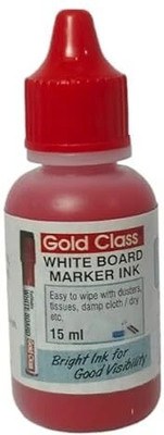 GoldClass White Board Marker Ink(15ml)-Pack Of 1.Easily refillable Bold round tip(Red) 15 ml Marker Refill(Red)