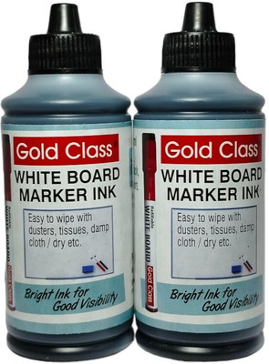 GoldClass Gold Class White Board Marker in Pack of 2 100 ml Marker Refill(Black)