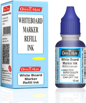 Soni Officemate White Board Marker Blue Ink - 10 Pcs in 1 Box 15 ml Marker Refill(Blue)