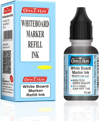 Soni Officemate White Board Marker Black Ink - 10 Pcs in 1 Box 15 ml Marker Refill(Black)
