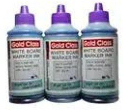 GoldClass White Board Marker Ink(100ml)(Pack of 3,Blue)School Stationery Easily Refill 100 ml Marker Refill(Blue)