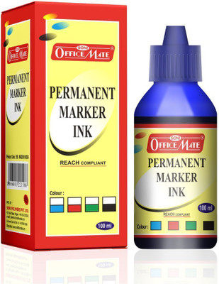Soni Officemate Permanent Marker Refill Blue Ink 100 ml – Pack of 10 100 ml Marker Refill(Blue)