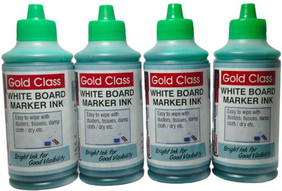 GoldClass GOLD CLASS WHITE BOARD MARKER INK 100ML(PACK OF 4) GREEN MARKER REFILL INK 100 ml Marker Refill(Green)