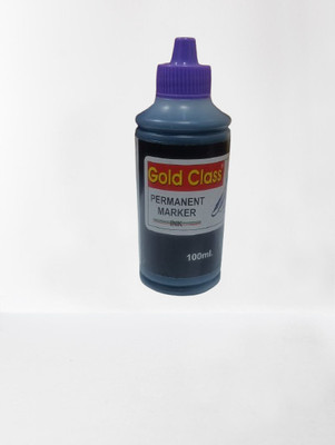 GoldClass GOLD CLASS PERMANENT MARKER INK NON ERASABLE 100ML(PACK OF 1) BLUE 100 ml Marker Refill(Blue)