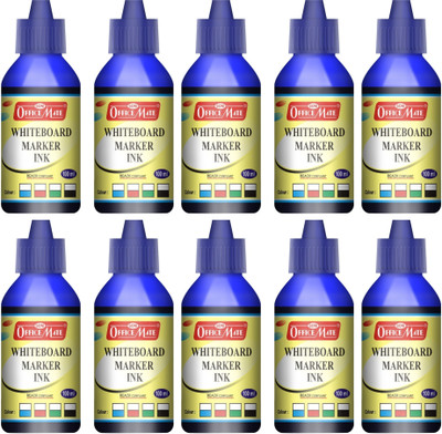 Soni Officemate White Board Marker Refill Blue Ink 100 ml – Pack of 10 100 ml Marker Refill(Blue)