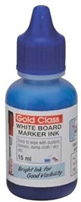 GoldClass Gold Class White Board Marker Ink Easily refillable tip, Pack Of 10 15 ml Marker Refill(Blue)