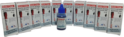 GoldClass Gold Class White Board Marker Ink Easily refillable tip, Pack Of 10 15 ml Marker Refill(Blue)
