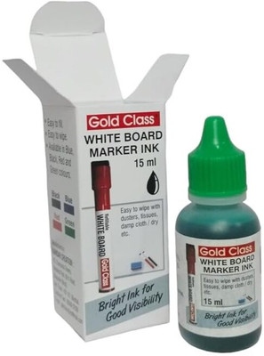 GoldClass White Board Marker ink Pack of 4 (15ml)(Green) 15 ml Marker Refill(Green)