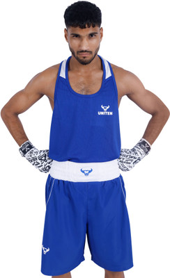 UNITEN Men Polyester Boxing Dress Martial Art Uniform