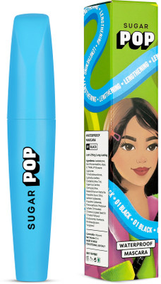SUGAR POP Waterproof Mascara 01 Black - Instantly lifts and defines | Buildable Volume 8 ml(Black)